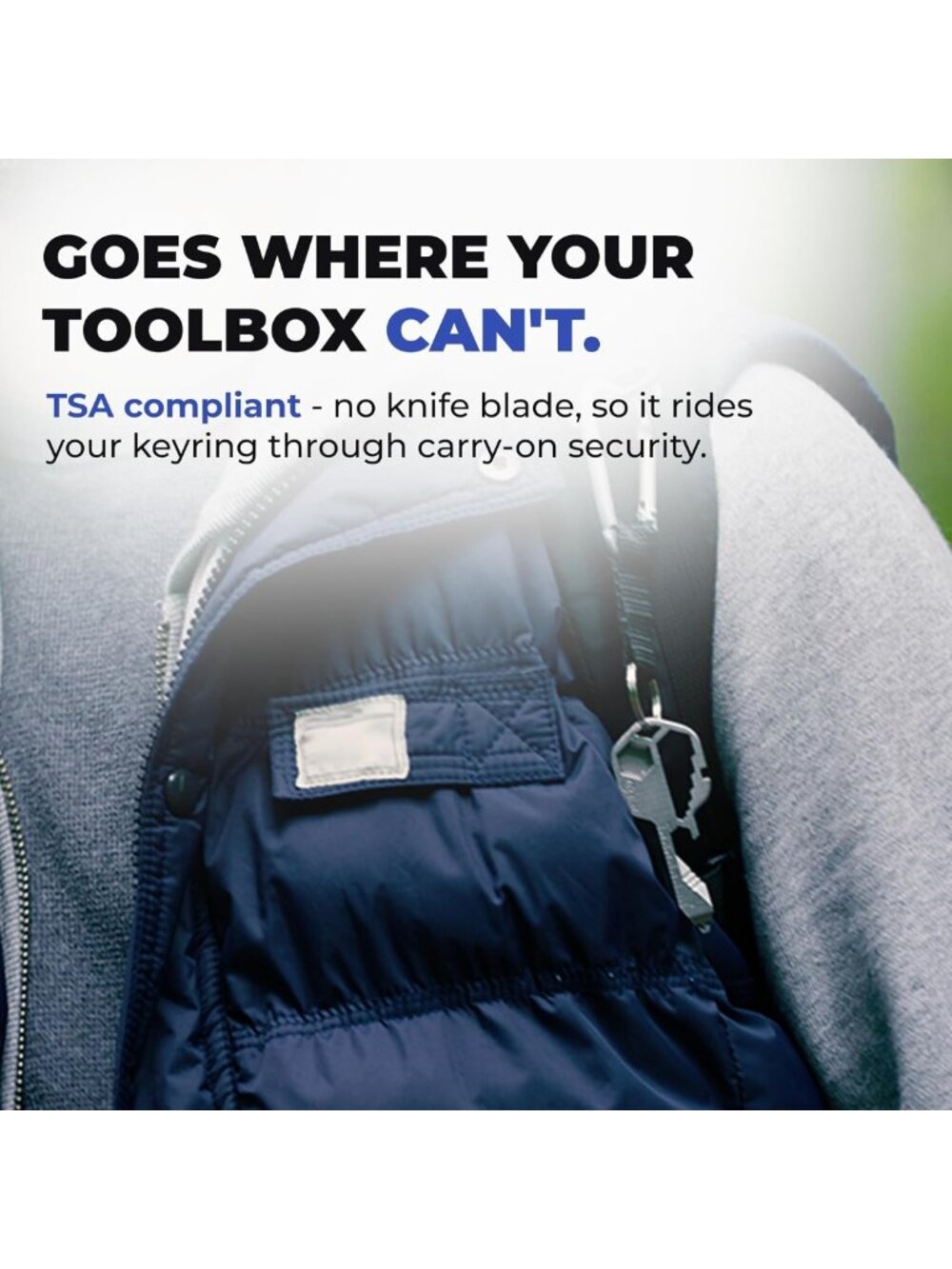 Versatile Keychain Multitool with 16 Functions | Compact Key Tool & Bottle - Picture 6 of 7